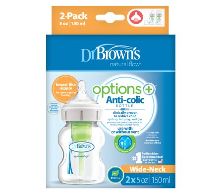 DR BROWNS BIBERON  DE BOCA ANCHA OPTIONS 150ML