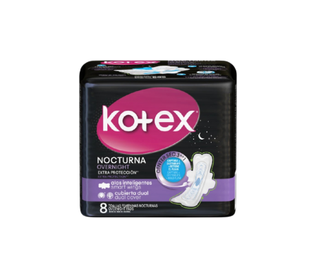 KOTEX TOALLA FEMENINA NOCTURNA X8UNI