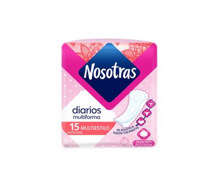 NOSOTRAS PROTECTORES DIARIOS MULTIESTILO X 15 UNIDADES