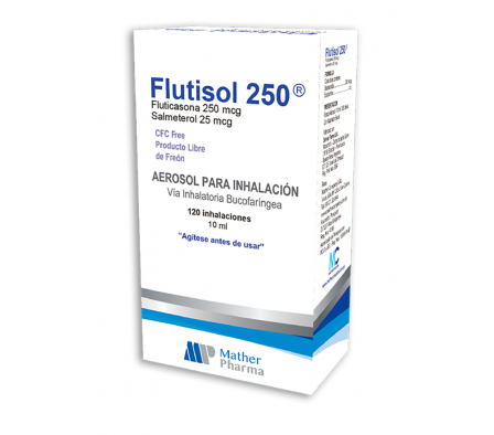 FLUTISOL 250MCG AER-B FRASCO X 10ML X 120 DOSIS