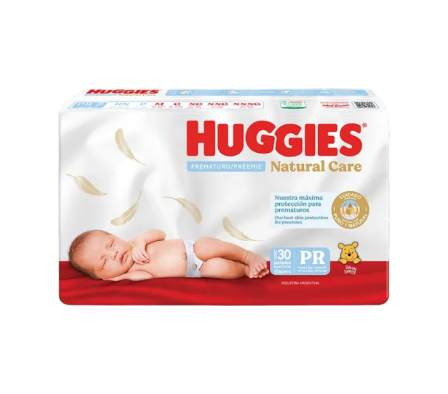 HUGGIES PAÑAL NATCARE PREMAT MAXI X30UNI FROZEN