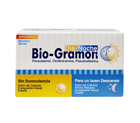BIOGRAMON DIA/NOCHE 500MG COMP. CAJA X 18