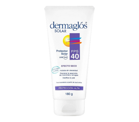 DERMAGLOS SOLAR FPS 40 EFECTO SECO EMULSION 180 GR
