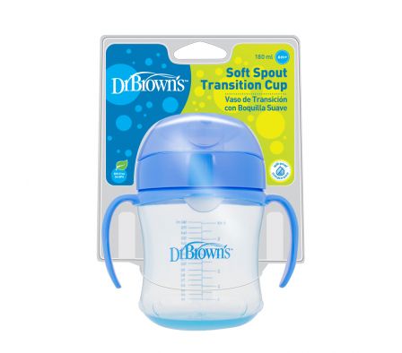 DR BROWNS VASO CON ASAS CELESTE 180ML - ANTIDERRAME