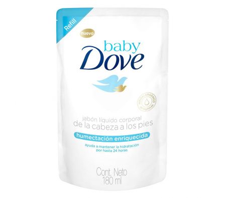 DOVE BABY JABON LIQUIDO 180ML.