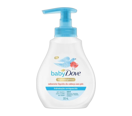 DOVE BABY JABON LIQUIDO HUMECTANTE 200ML.