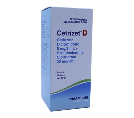 CETRIZET D 5MG JARAB FRASCO X 100ML