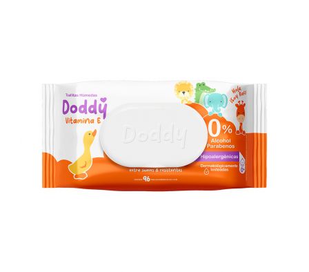 DODDY TOALLITAS HUMEDAS CON VITAMINA E X 100 UNIDADES