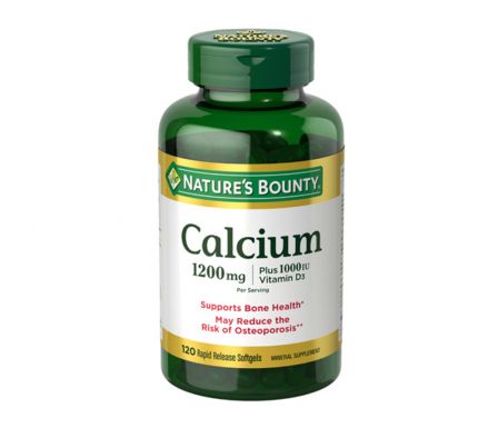 NATURES BOUNTY CALCIO 1200 MG (Frasco de 120 cápsulas blandas)