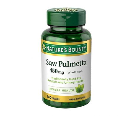 NATURES BOUNTY SAW PALMETTO 450 MG (Frasco de 100 cápsulas)