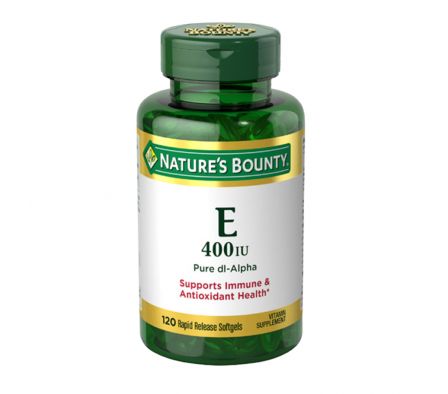 NATURES BOUNTY VITAMINA E 180 IU (Frasco de 120 cápsulas blandas)