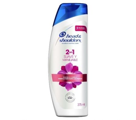 HEAD SHOULDERS SHAMPOO 2 EN 1 375ML SUAVE Y MANEJABLE