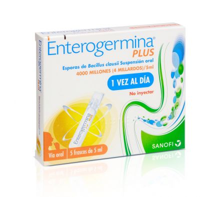 ENTEROGERMINA PLUS CAJA X 5 FRASCOS SUSPENSION DE 5 ML