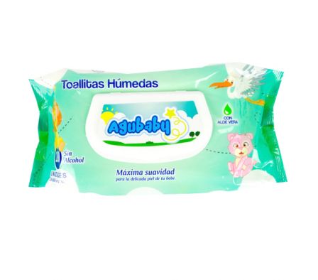AGUBABY TOALLAS HUMEDAS X 100 UNID. CON TAPA