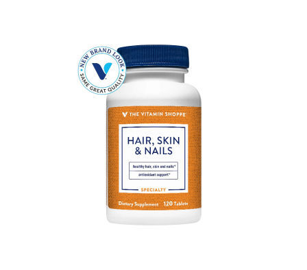 THE VITAMIN SHOPPE HAIR, SKIN & NAILS x 120 TABLETAS