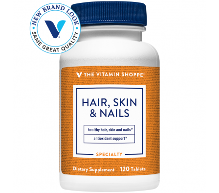 THE VITAMIN SHOPPE HAIR, SKIN & NAILS x 120 TABLETAS