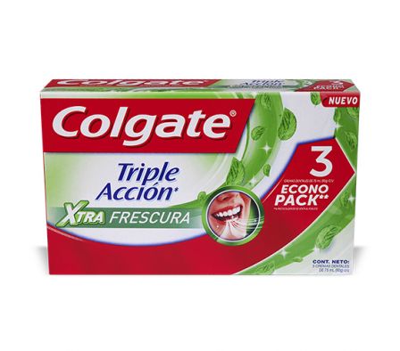 COLGATE CR. TRIPLE ACCION EXTRA FRESC.PAQ 3 X 75ML.REF.4238