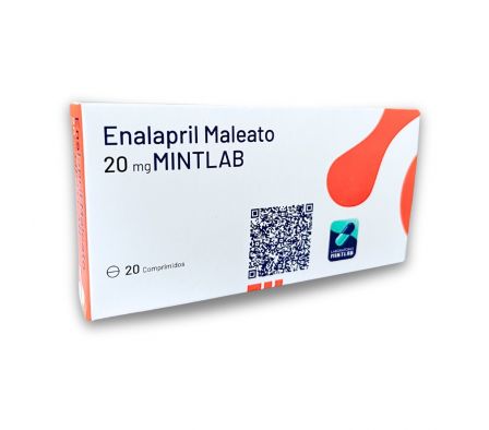 ENALAPRIL MALEATO MINTLAB 20MG COMP. CAJA X 20 COMPRIMIDOS
