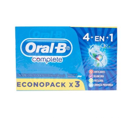ORAL B PACK PASTA COMPLETE 4 EN 1 X 80 GR. R.345