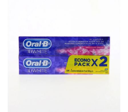 ORAL-B PACK PASTA 3D WHITE 100 GR.X 2 R.950