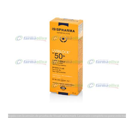 UVEBLOCK SPF 50 + INVISIBLE FLUID PO-DR FRASCO X 40ML
