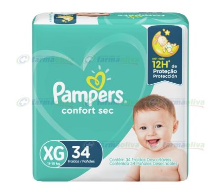 PAMPERS CONFORT SEC X G 34UNID