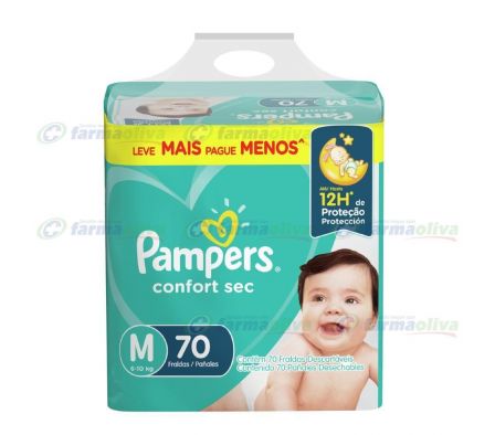 PAMPERS CONFORTSEC MED 70PADSX