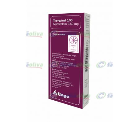 TRANQUINAL 0.50MG TABL. CAJA X 50