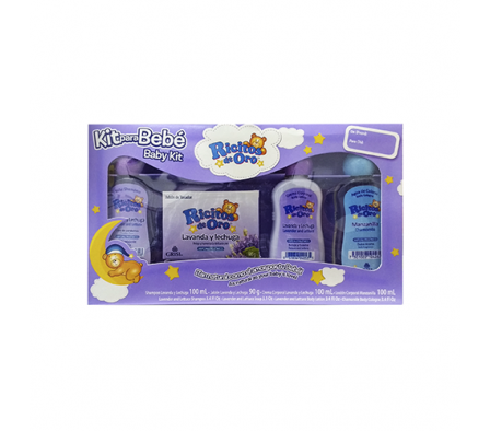 RICITOS KIT PARA BEBE X 4 PZS.LAVANDA R.0543