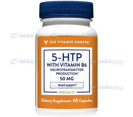 VITAMIN S. 5-HTP WITH B6 50MG X 60 CAPSULAS.