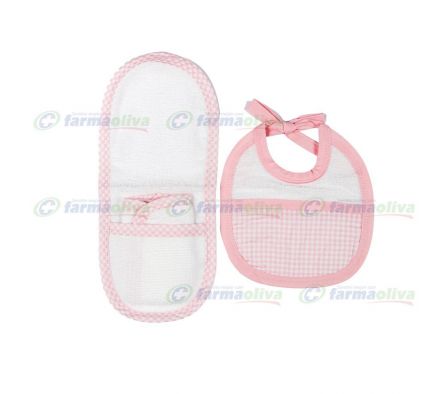 BEA BABY BABERO+TOALLITA ROSA 143707