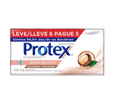 PROTEX PACK JAB 6X85 GR. MACADAMIA R.535