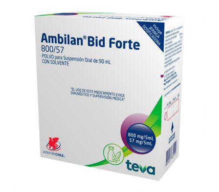 AMBILAN BID FORTE 800/57 MG POLVO P/ SUSPENSION X 90ML.