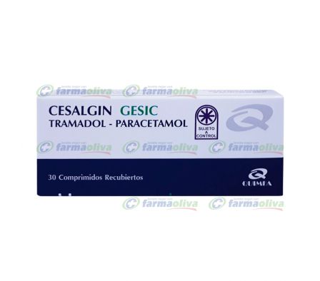 CESALGIN GESIC 37.5 MG CAJA X 30  COMP. REC.