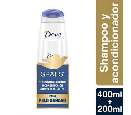 DOVE SH RECON COMPLE 400ML+ 1 ACON 200 ML DE REGALO
