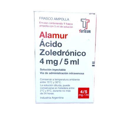 ACIDO ZOLEDRONICO 4MG CAJA X 1 AMPOLLA 5ML KHAIRI