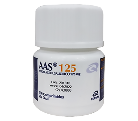AAS 125MG TABL. CAJA X 100