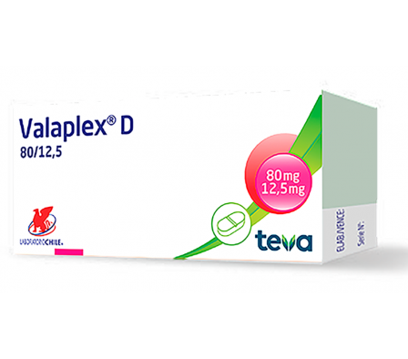 VALAPLEX D 80/12,5 CAJA X 30 COMPRIMIDOS