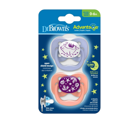 DR BROWNS CHUPETE ADVANTAGE NOCTURNO 0M ROSA