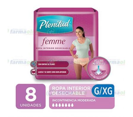PLENITUD ROPA INTERIOR FEMENINA G/XG X8UNI