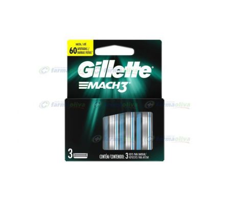 GILLETTE MACH 3 RESPUESTO X3 UNID