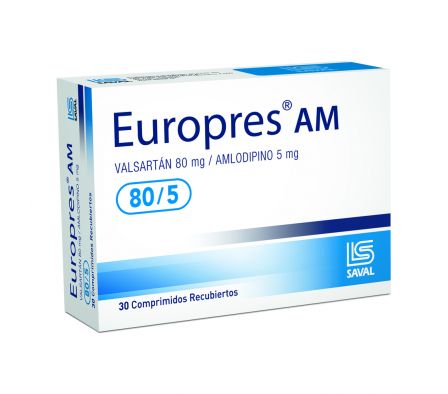 EUROPRES AM 80/5 MG CAJA X 30 COMPRIMIDOS.
