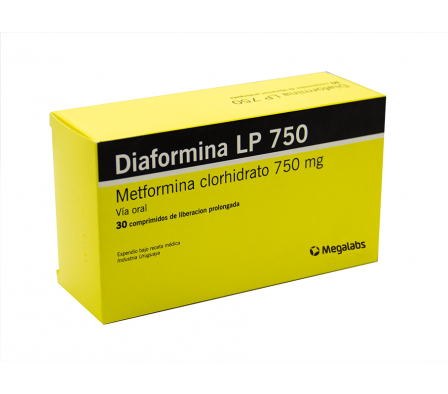 DIAFORMINA LP 750MG COMP. CAJA X 30