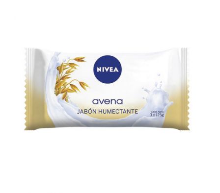 NIVEA JAB.BARRA PACK 3 X 125GR. AVENA R.830
