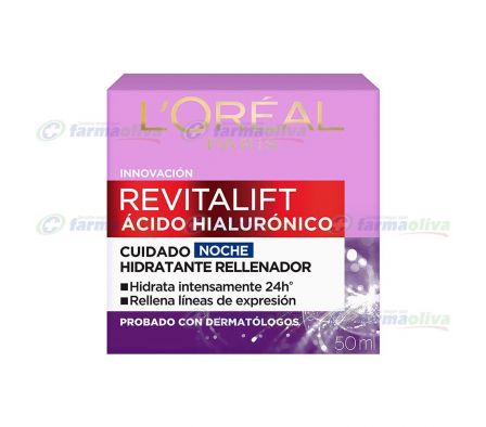 LOREAL REVITALIF ACIDO HIALURONICO CREMA NOCHE 50LML