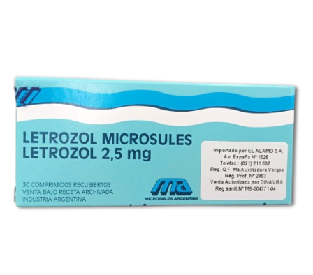 LETROZOL 2,5 MICROSULES CAJA X 30 COMPRIMIDOS EL ALAMO