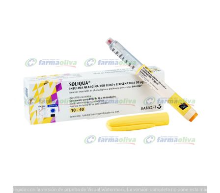 SOLIQUA 10/40MG ENDOV JERINGA PRELLENADA X 3ML
