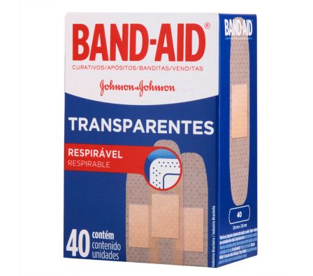 BAND AID TRANSPARENTES X 40 UNID.