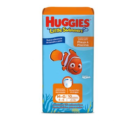 HUGGIES PAÑAL LIT SWIMMERS G X10UN