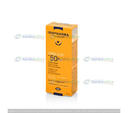 Uvevlock spf50+ fluido color pomo x 40ml.
